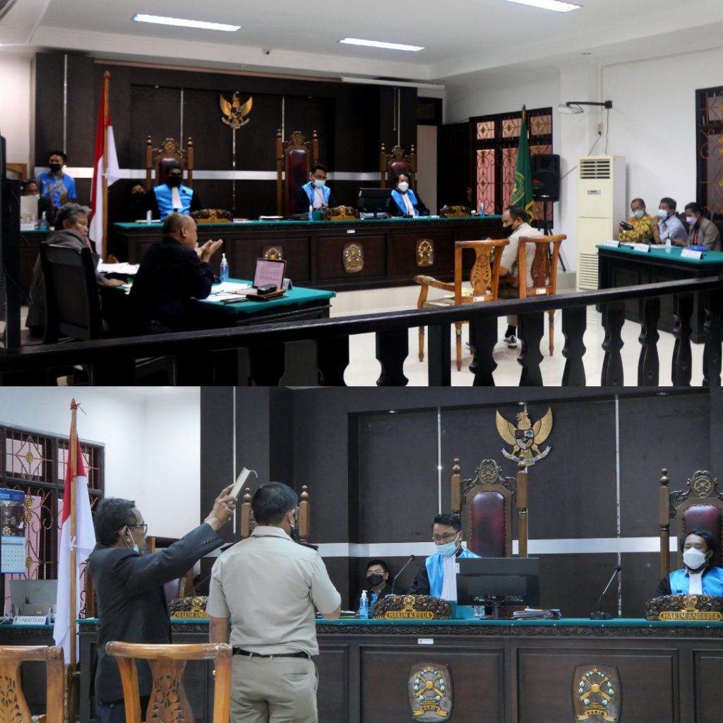 Photo Sidang Gugatan PT.SAS & PT. PLA Terhadap Bupati Ssrong