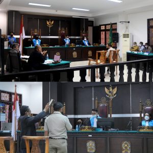 Photo Sidang Gugatan PT.SAS & PT. PLA Terhadap Bupati Ssrong